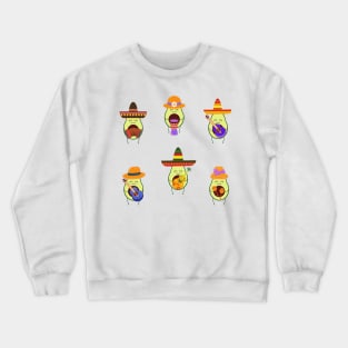 Cute Avocado Mariachi Crewneck Sweatshirt